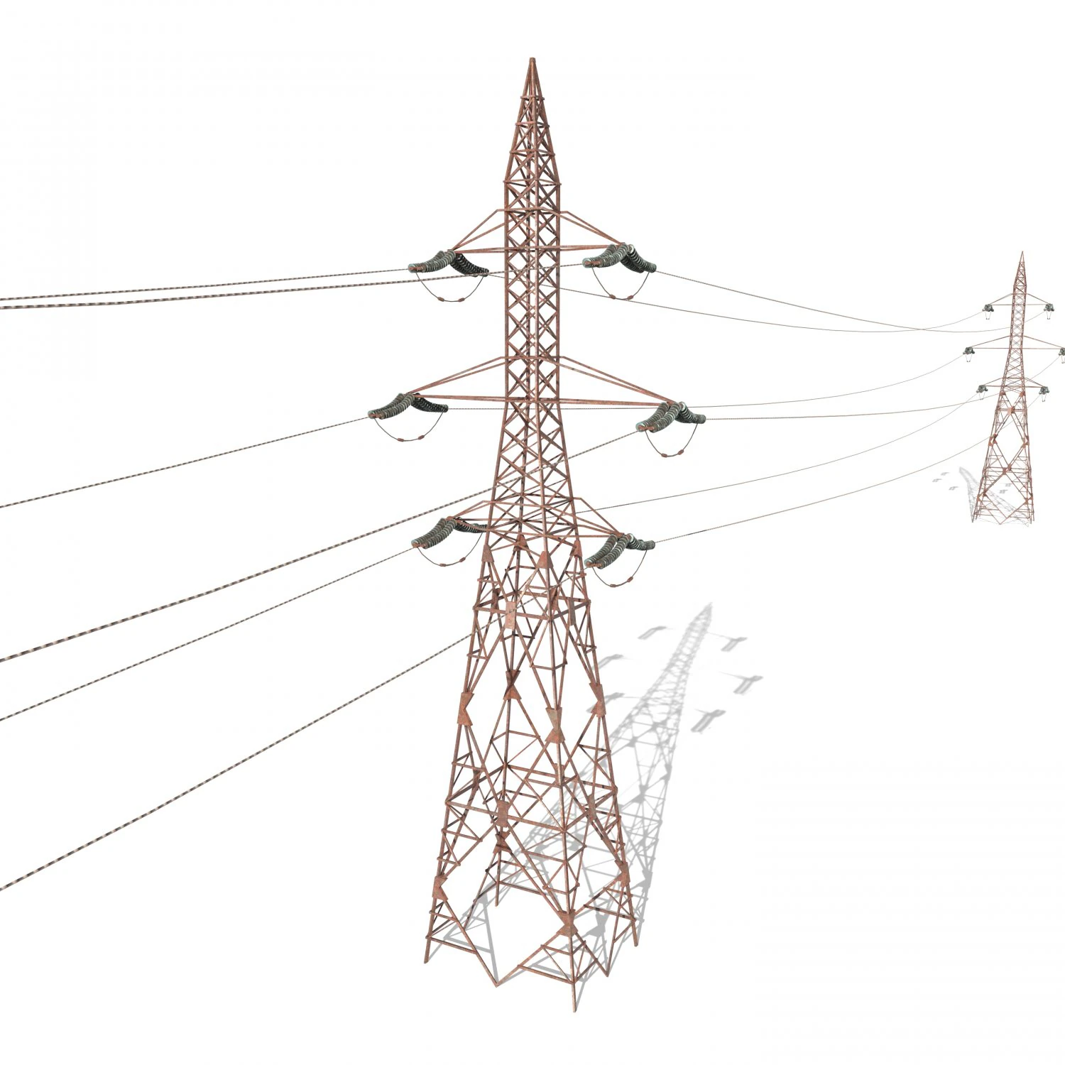electricity pole 31 weathered 3D Model .c4d .max .obj .3ds .fbx .stl .blend 