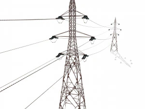 electricity pole 31 weathered 3D Model