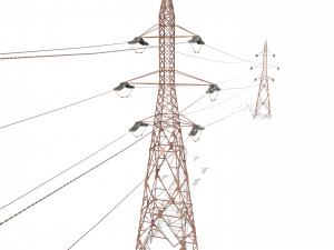 electricity pole 31 weathered 3D Модель