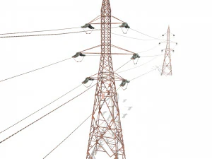 electricity pole 31 weathered 3D Model