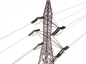electricity pole 31 weathered 3D Model