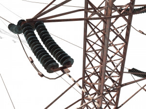 electricity pole 31 weathered 3D Модель