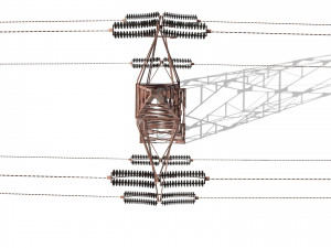 electricity pole 31 weathered 3D Модель