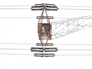 electricity pole 31 weathered 3D Model