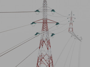 electricity pole 32 Model 3D