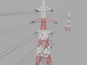 electricity pole 32 Model 3D