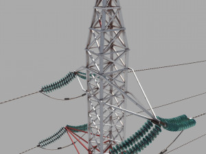 electricity pole 32 Model 3D