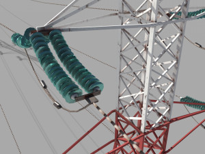 electricity pole 32 Model 3D