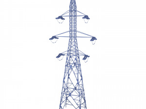 electricity pole 32 weathered 3D Модель