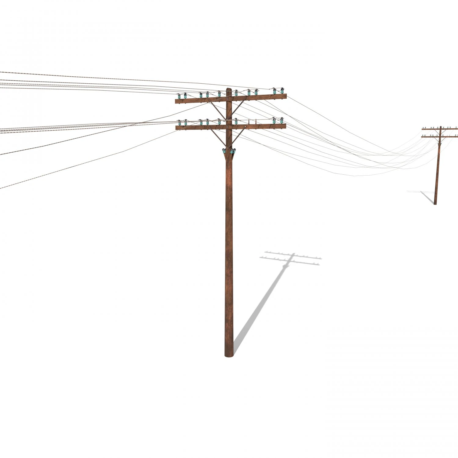 electricity pole 33 3D Model .c4d .max .obj .3ds .fbx .stl .blend