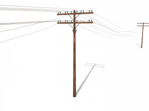 electricity pole 33 3D Model