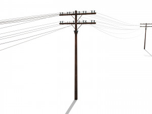 electricity pole 33 3D Model
