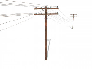 electricity pole 33 3D Model
