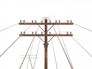electricity pole 33 3D Model