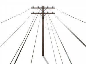 electricity pole 33 weathered 3D Model