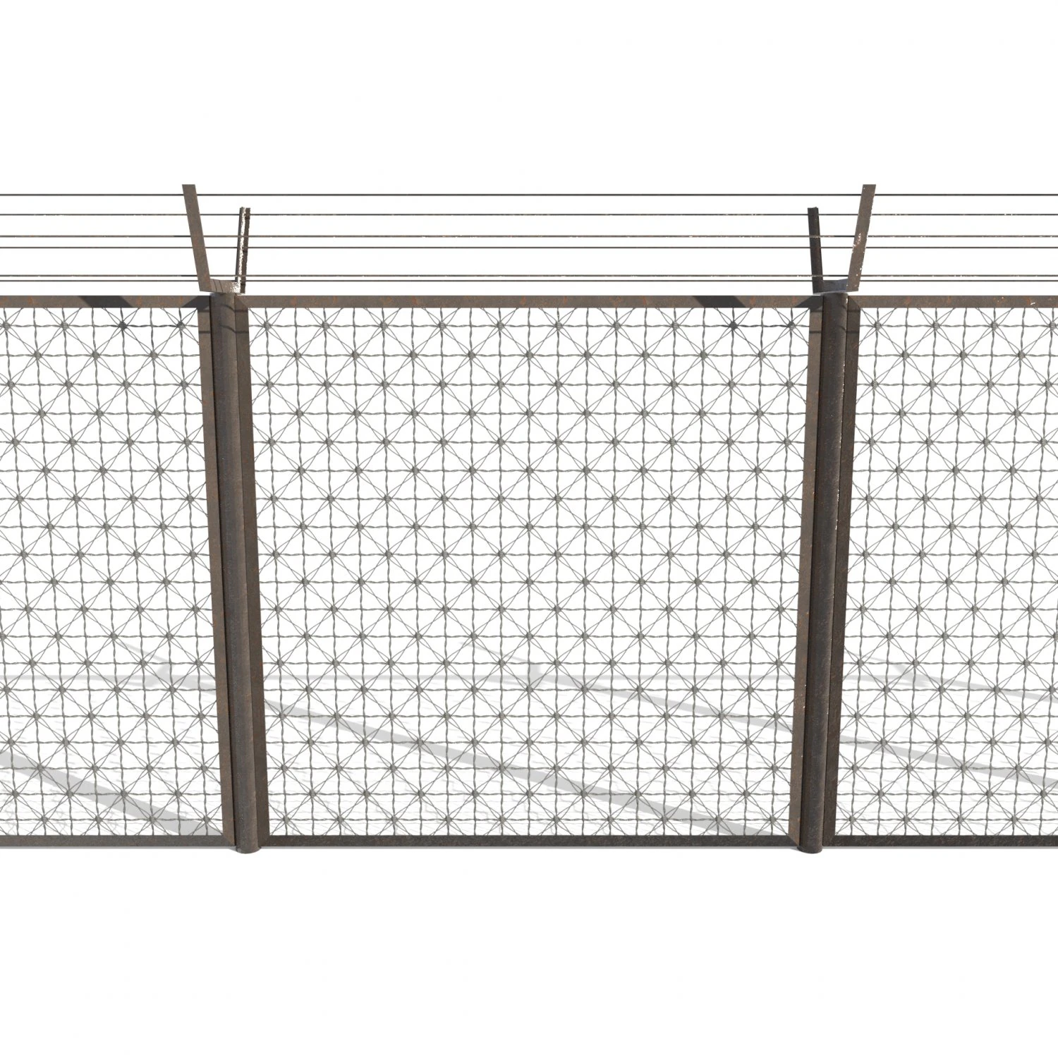 low poly modular fence 1 3D Model .c4d .max .obj .3ds .fbx .stl .blend