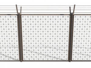 low poly modular fence 1 3Dモデル