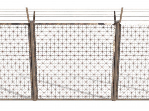 low poly modular fence 2 3Dモデル