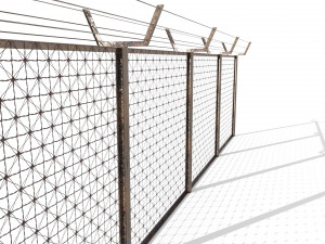low poly modular fence 2 3D 模型