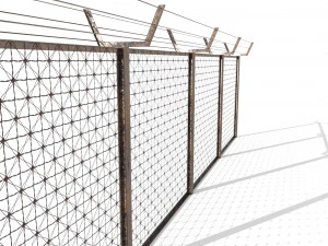 low poly modular fence 2 3D Model