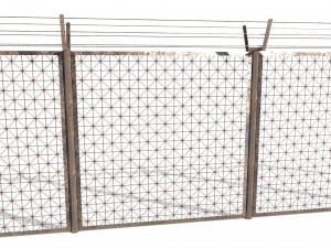 low poly modular fence 2 3D 模型