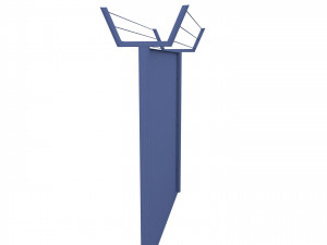 low poly modular fence 2 3D 模型