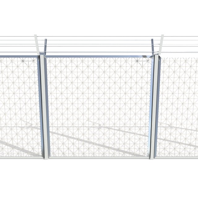 low poly modular fence 3 Model 3D .c4d .max .obj .3ds .fbx .stl .blend 