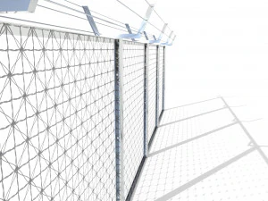 low poly modular fence 3 3D Model