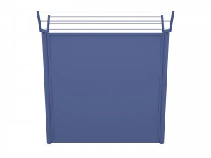 low poly modular fence 3 3D Model