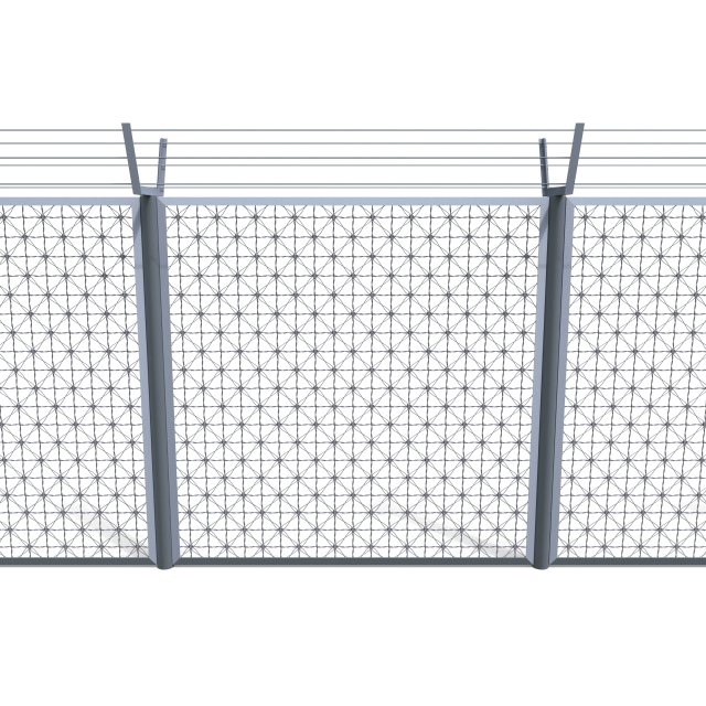 low poly modular fence 4 3D Модель .c4d .max .obj .3ds .fbx .stl .blend 