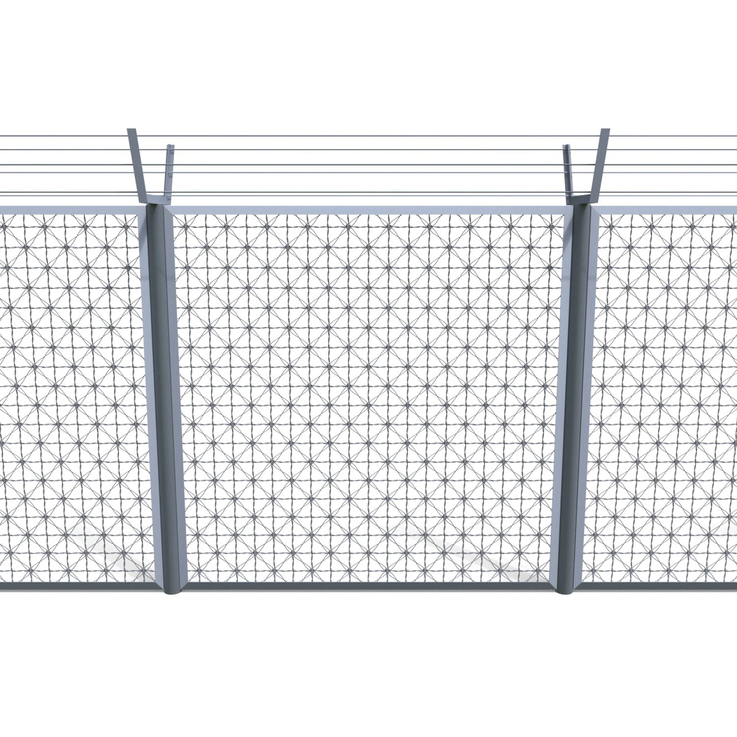 low poly modular fence 4 3D Model .c4d .max .obj .3ds .fbx .stl .blend 