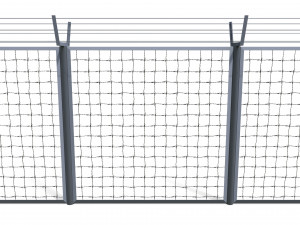 low poly modular fence 5 Modelo 3D