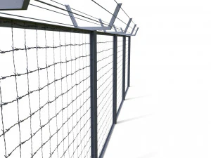 cerca modular baixa poli 5 Modelo 3D