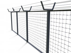 cerca modular baixa poli 5 Modelo 3D