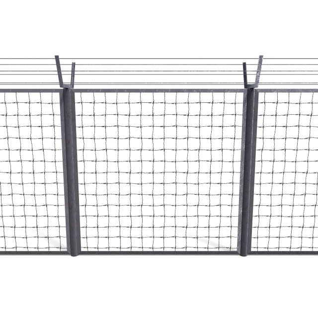 low poly modular fence 6 Model 3D .c4d .max .obj .3ds .fbx .stl .blend 