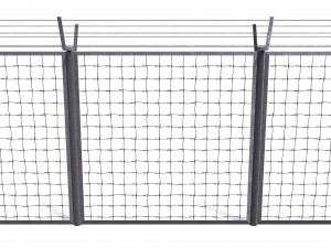 low poly modular fence 6 3D Model