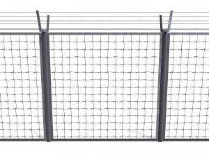 low poly modular fence 6 3D Model