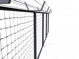 low poly modular fence 6 3D Model