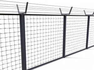 low poly modular fence 6 3D Model