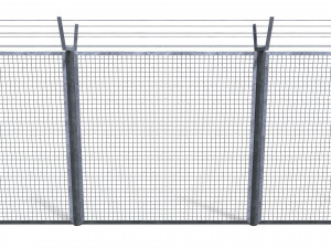 low poly modular fence 7 3Dモデル