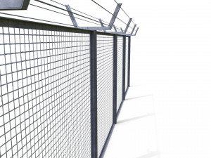 low poly modular fence 7 3D Model