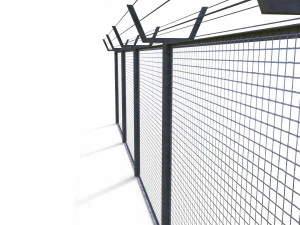 low poly modular fence 7 3D Model