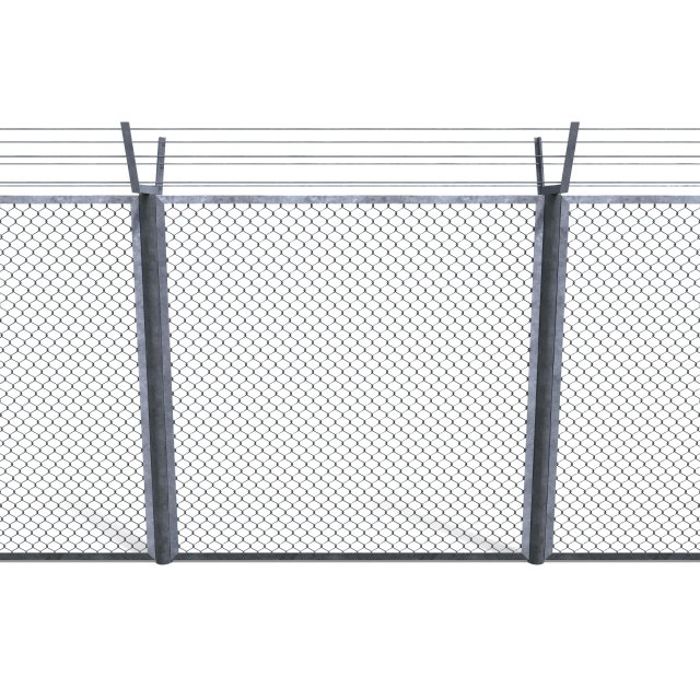low poly modular fence 9 3Dモデル .c4d .max .obj .3ds .fbx .stl .blend 