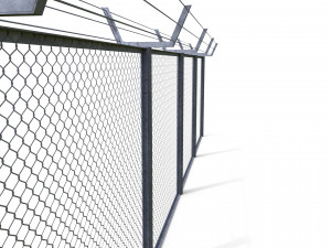 low poly modular fence 9 3Dモデル