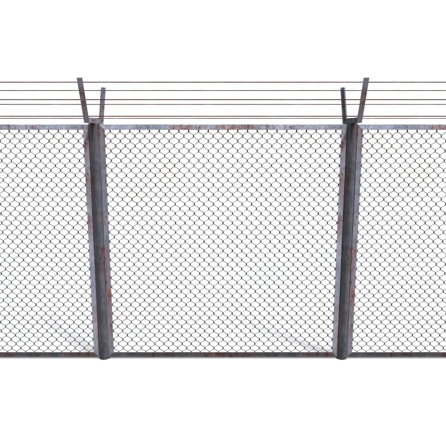 low poly modular fence 10 3D Model .c4d .max .obj .3ds .fbx .stl .blend