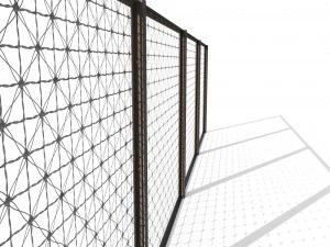 low poly modular fence 11 3D Model