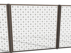 low poly modular fence 11 3D 模型