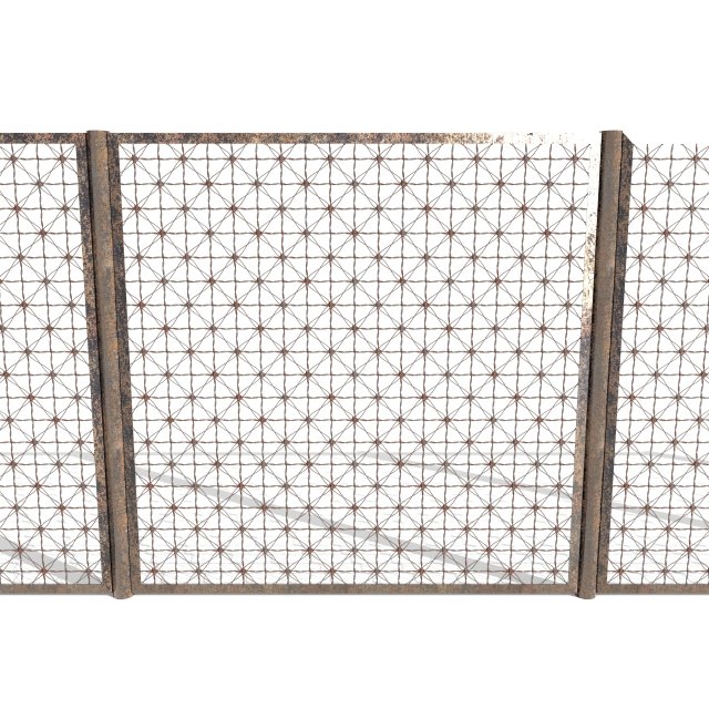 low poly modular fence 12 Modèle 3D .c4d .max .obj .3ds .fbx .stl .blend 