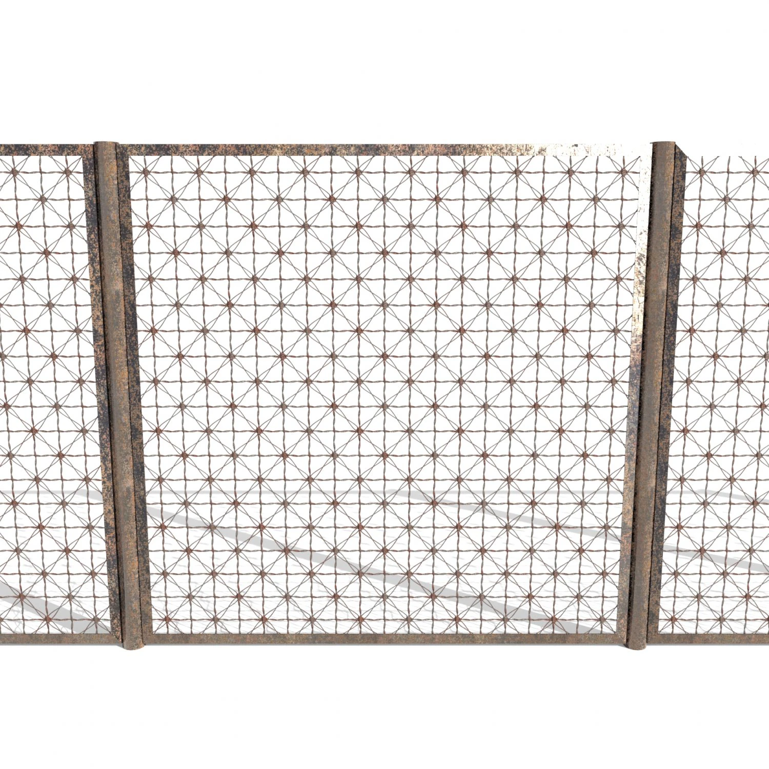 low poly modular fence 12 3D Model .c4d .max .obj .3ds .fbx .stl .blend