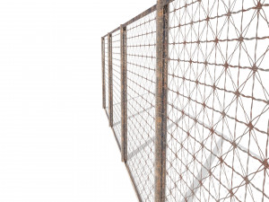 low poly modular fence 12 Modèle 3D